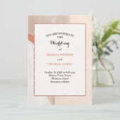 Wabi Sabi bruiloft uitnodiging (Staand voorkant)