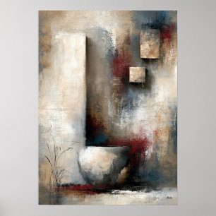 Wabi-Sabi Hangende Stilte Modern Japans Abstract Poster