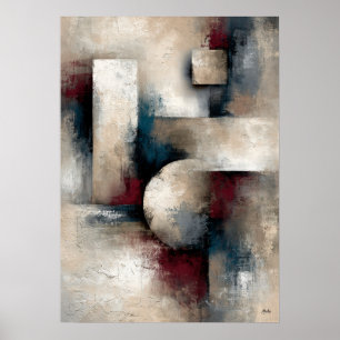 Wabi-Sabi Hemelse Balans Modern Geometrisch Abstr Poster