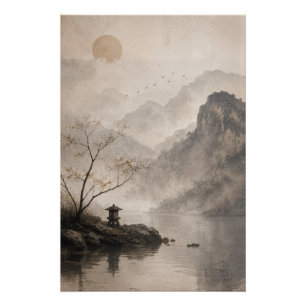 Wabi Sabi Japans landschap muur kunst poster Perfect Poster