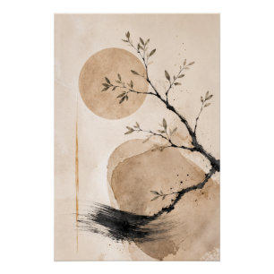Wabi Sabi Neutrale Muurkunst Poster – Minimalistis Perfect Poster