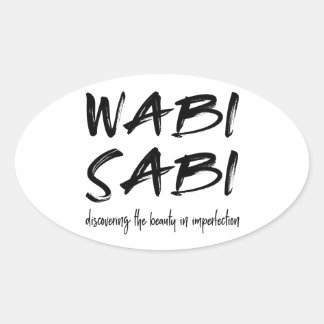 Wabi sabi ovale sticker
