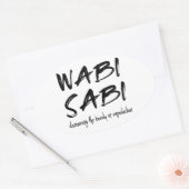Wabi sabi ovale sticker (Envelop)