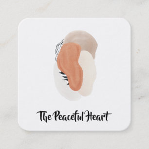 *~* Wabi Sabi QR . Abstracte eenvoudige minimale A Vierkante Visitekaartje