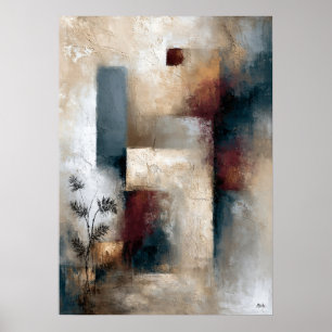 Wabi-Sabi Stille Aanwezigheid Moderne Japanse Abst Poster
