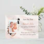 Wabi Sabi Waterverf foto Opslaan van de datum Kaart (Staand voorkant)