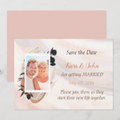 Wabi Sabi Waterverf foto Opslaan van de datum Kaart (Voorkant / Achterkant)