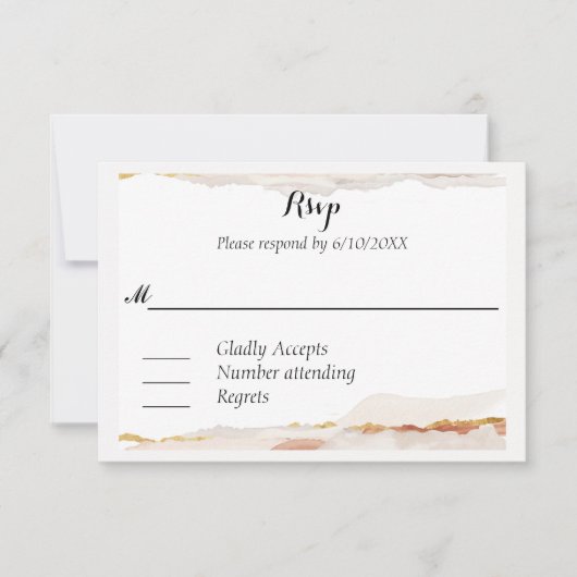 Wabi Sabi Waterverf Kanji RSVP (Voorkant)