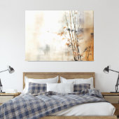 Wabisabi esthetisch bamboe canvas afdruk (Insitu (Slaapkamer))