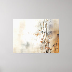 Wabisabi esthetisch bamboe canvas afdruk