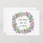 Wachsen Sie durch was Sie durchlaufen Briefkaart (Voorkant / Achterkant)