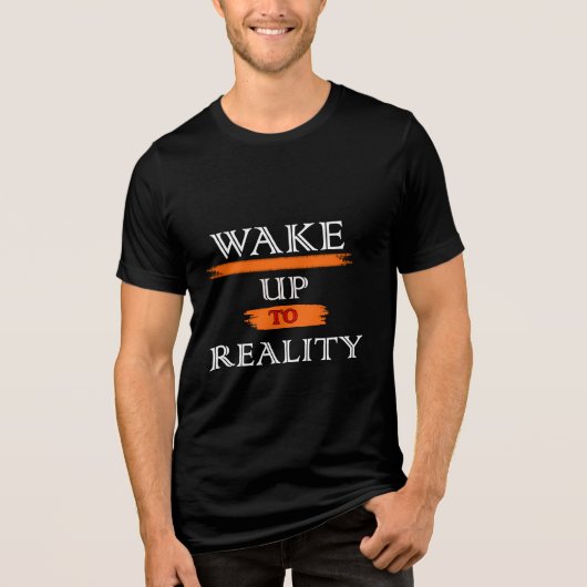 WACHT AAN REALITEIT Tri-Blend SHIRT (Voorkant)