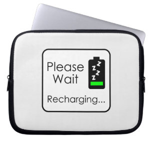 Wacht alstublieft Elektronica Zak Laptop Sleeve