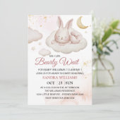 Wacht bijna op Baby shower uitnodiging (Staand voorkant)