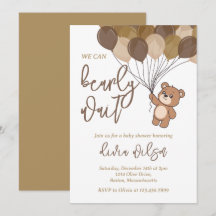 Wacht bijna op Neutral Baby shower Invitation