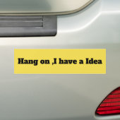 Wacht even bumpersticker (Op auto)