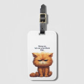 Wacht even, laat me deze kat overdenken bagagelabel (Voorkant (verticaal))