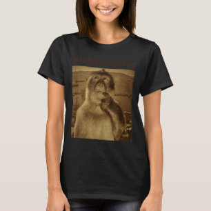 Wacht, ik ben Goated Grappige Denkende Aap Meme Vi T-shirt