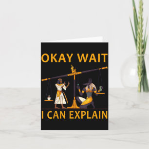 Wacht, ik kan grappige Egyptische mythologie Anubi Kaart