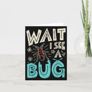 Wacht ik zie een insect verzamelaar entomoloog ple kaart