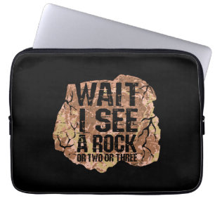 Wacht, ik zie een rots. laptop sleeve