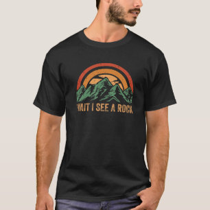 Wacht, ik zie een rots, Retro  Geologie. T-shirt