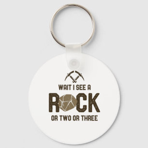 Wacht, ik zie een rots. sleutelhanger