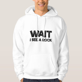 Wacht, ik zie een steen Grappige steenverzamelaar Hoodie