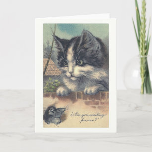 "Wacht je op mij?" Wenskaart Kaart