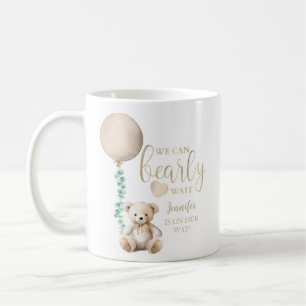 Wacht nauwelijks op neutrale teddybeer Baby shower Koffiemok