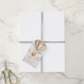 Wacht nauwelijks tot Tan Teddy Bear het Pop als ze Cadeaulabel (Met Touw)