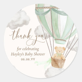 Wacht nauwelijks tot Teddy Bear Dank je wel Baby s Ronde Sticker