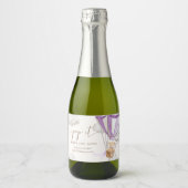 Wacht nauwelijks tot Teddy Bear het Lila Pop als z Sparkling Wijnetiket (Voorkant)