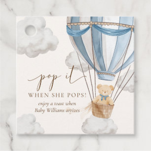 Wacht nauwelijks tot Teddy Bear het Pop als ze Pop Bedankjes Labels