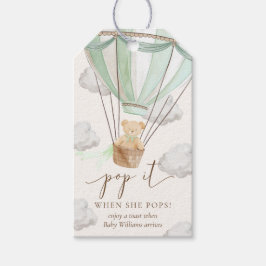 Wacht nauwelijks tot Teddy Bear Mint Pop het als z Cadeaulabel