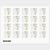 Wacht nauwelijks tot Teddy Bear Mint Pop het als z Vierkante Sticker (Vel)