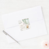 Wacht nauwelijks tot Teddy Bear Mint Pop het als z Vierkante Sticker (Envelop)