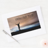 "Wacht niet op uw Inspirerend" Offerte Rechthoekige Sticker (Envelop)