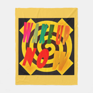 WACHT NU HET ZAND COLORED ONTWERP MET RODE ZWART O FLEECE DEKEN