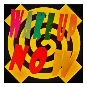 WACHT NU HET ZAND COLORED ONTWERP MET RODE ZWART O PERFECT POSTER