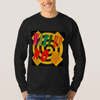WACHT NU HET ZAND COLORED ONTWERP MET RODE ZWART O T-SHIRT