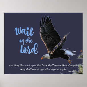 Wacht op de Heer; Eagles Bible Verse Poster
