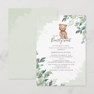 Wacht op Eucalyptus Foliage Couples Baby shower Kaart
