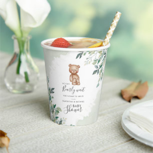 Wacht op Eucalyptus Foliage Couples Baby shower Papieren Bekers