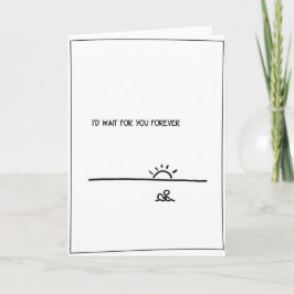 'Wacht op je' - Surfen Valentijns's Kaart