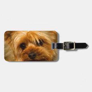 Wacht op mama love Yorkie Terrier dog Bagagelabel