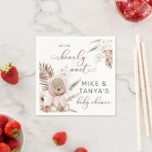 Wacht snel boho beer baby shower luiers. servet (Insitu)