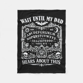 Wacht tot papa hierover hoort Funny Humor papa Fleece Deken