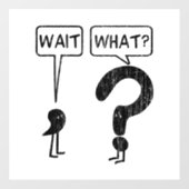 Wacht, wat? Engels leren  Raamsticker (Vel)