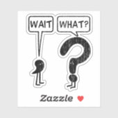 Wacht wat Grammar Cartoon Funny Contour Cut Sticker (Vel)